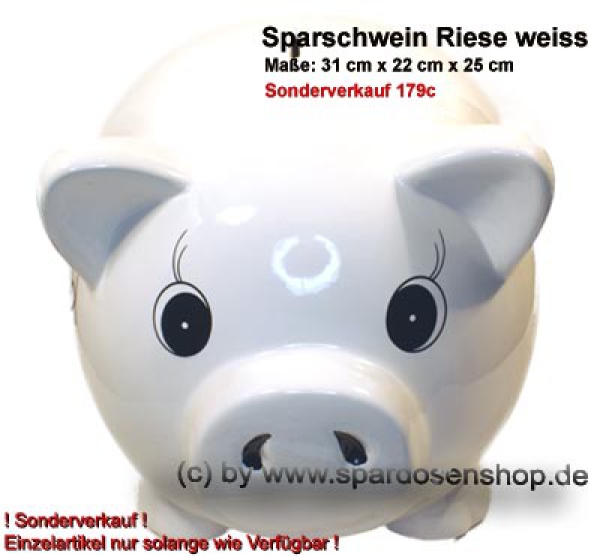 Sparschwein mit Beschriftung Riesen Spardose Nr. 2 Keramik 179c B